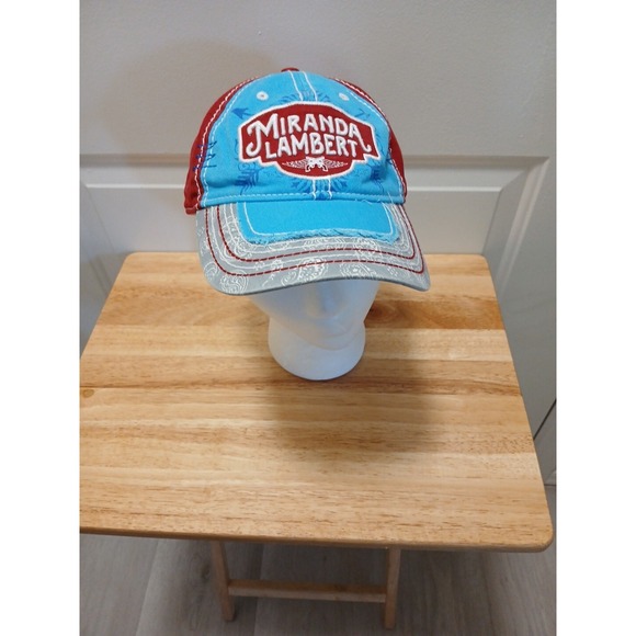 Miranda Lambert Hat Baseball Cap OSFM Blue Red Gray Strapback Roadside Bars Tour - Picture 2 of 7